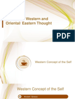 The Self in Western and Oriental/ Eastern Thought