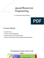 Advanced Reservoir Engineering - Intro