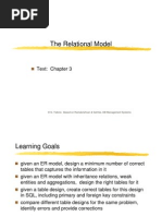 The Relational Model: Text: Chapter 3