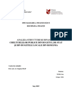 Pdfcoffee.com Analiza Structurii Si Dinamicii Cheltuielilor Publice Din Bugetul de Stat Si Din Bugetele Locale Din Romania PDF Free