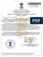 SC/ST Caste Certificate Format | PDF | Government Of India | Government