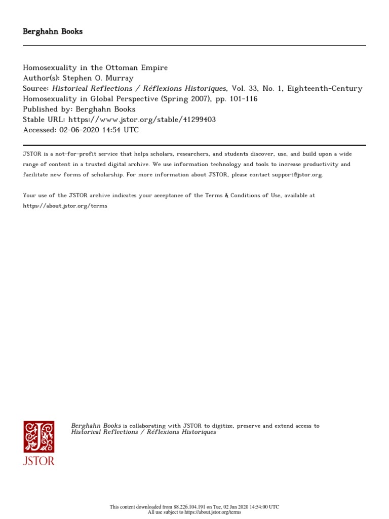 Homosexuality in The Ottoman Empire PDF Ottoman Empire Poetry