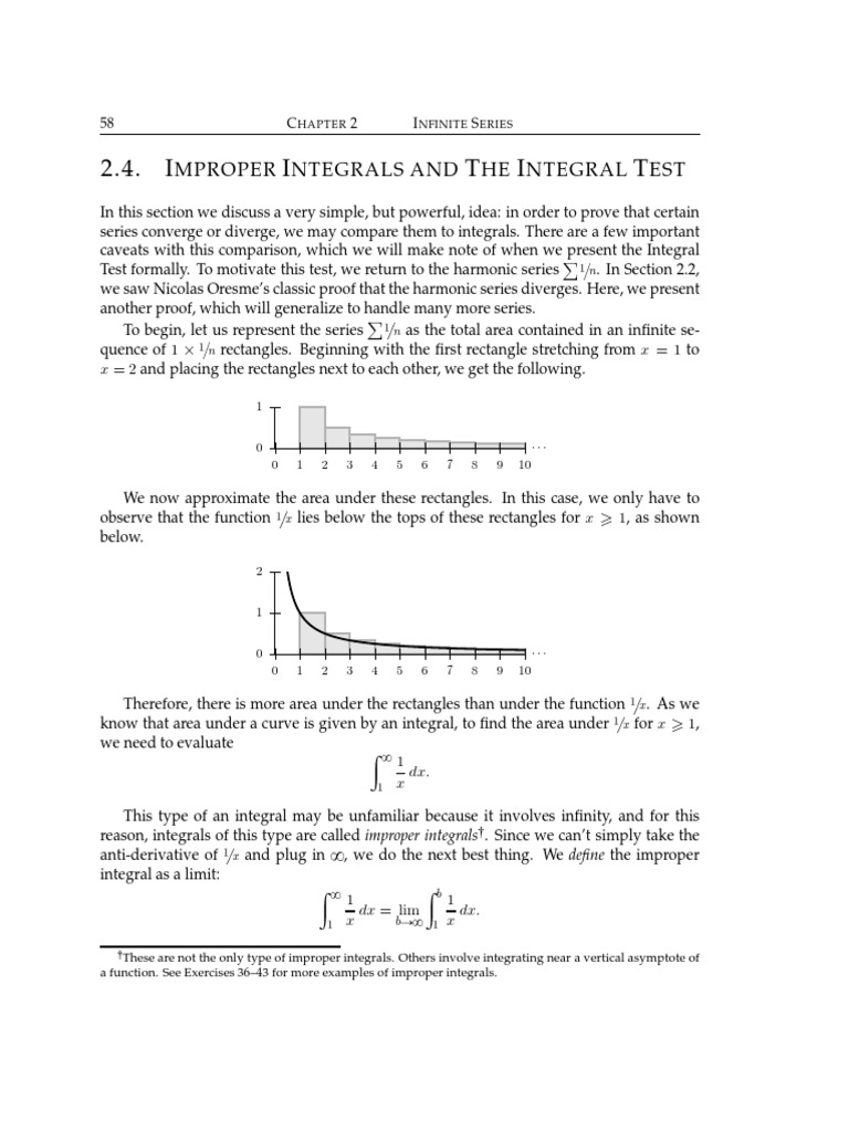 Improper Integrals and The Integral Test - GDLC | PDF | Integral ...