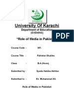 Role of Media in Pakistan (P.STD)