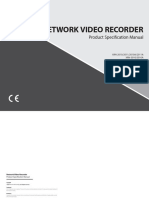 Network Video Recorder: Product Specifi Cation Manual