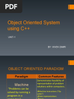 Object Oriented System Using C++: UNIT-1