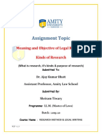 Meaning and Objective of Legal Research