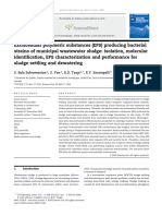Bala Subramanian Et Al.. 2010. Extracellular Polymeric Substances (EPS) Producing Bacterial Strains of Municipal Wastewater Sludge Isola
