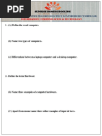 END OF FIRST SEMESTER PROGRESSION TEST NOVEMBER Year 6