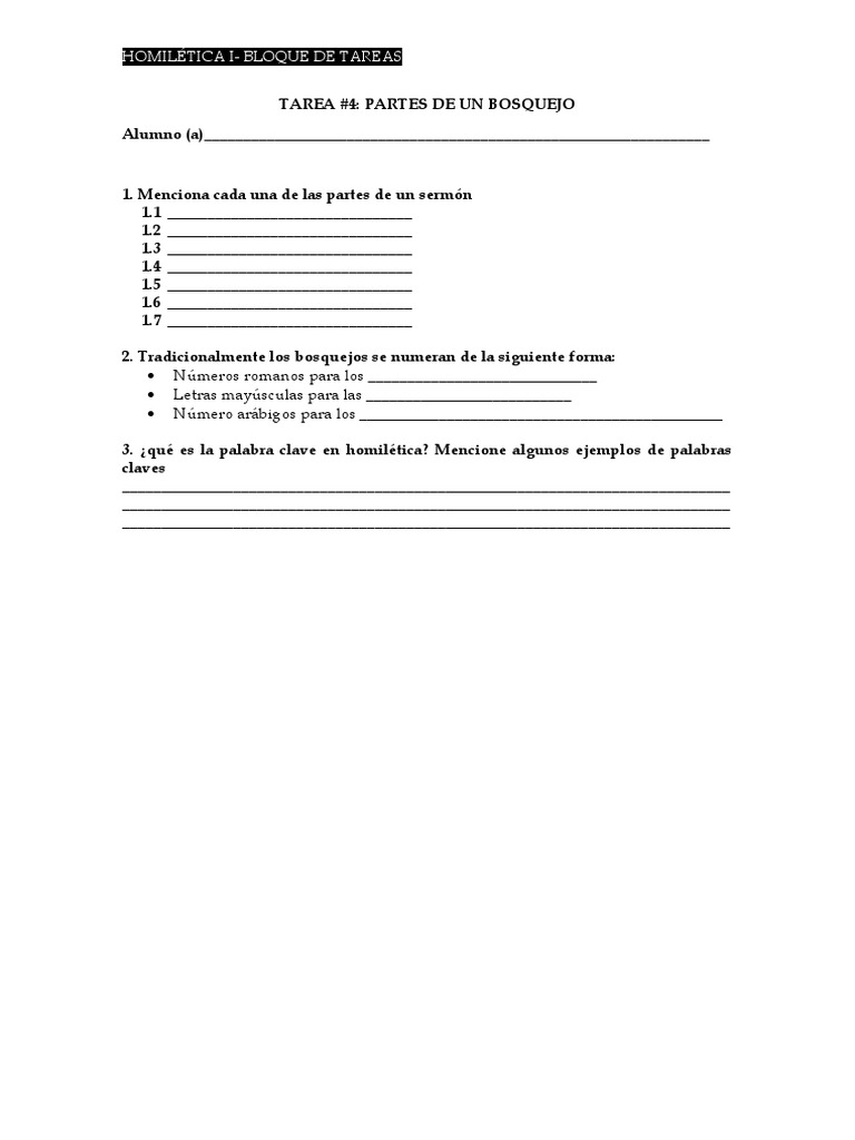 Tarea 4-Partes de Un Bosquejo | PDF