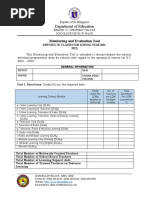 Department of Education: Monitoring and Evaluation Tool