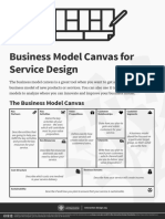 Business Model Canvas For Service Design