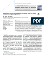 Dwari, Mishra. 2019. Evaluation of Flocculation Characteristics of Kaolinite Dispersion System Using Guar Gum a Green Flocculant