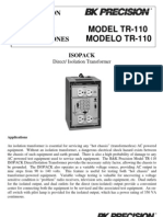 MODEL TR-110 Modelo Tr-110: Instruction Folder Manual de Instrucciónes