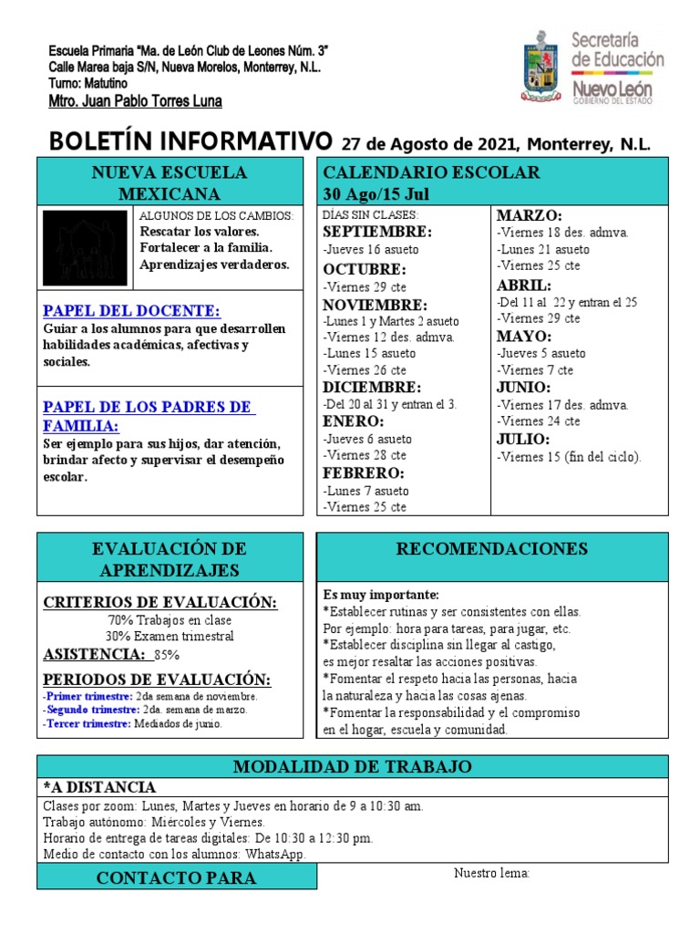 Boletìn Informativo | PDF