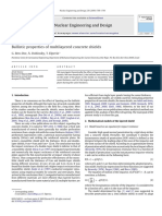 Ballistic Properties of Multi-Layered Concrete Shield