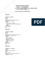 Corrigés TDs Informatique - DR Karam Ouharou