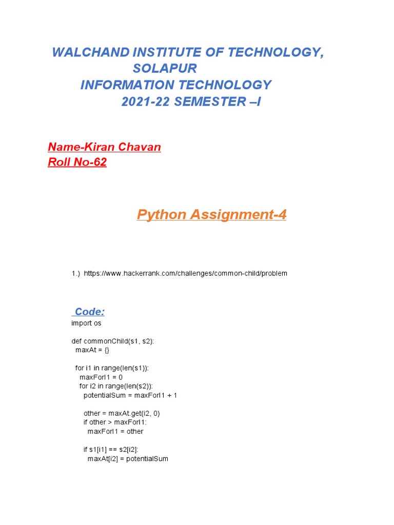 Python String Manipulation Assignments | PDF
