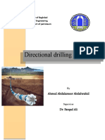 Directional Drilling: University of Baghdad College of Engineering Department of Petroleum