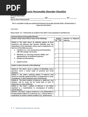 Blank Checklist_Historionic Personality Disorder (1)