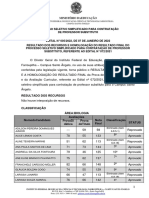 Edital #005.2022 - Resultado Dos Recursos e Homologação Do Resultado Final Do Processo Seletivo de Contratação de Professor Substituto