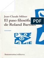Milner Jean-Claude - El Paso Filosófico de Roland Barthes.