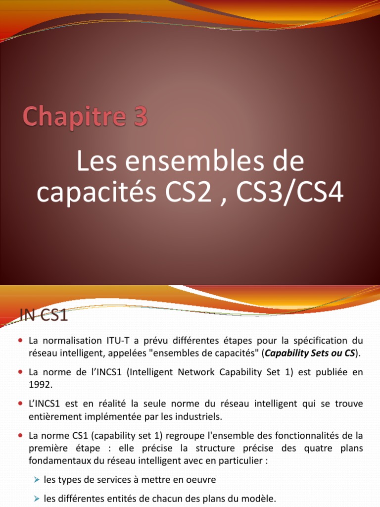 Normes IN-CS1 à IN-CS4 du Réseau Intelligent | PDF | Service général de ...