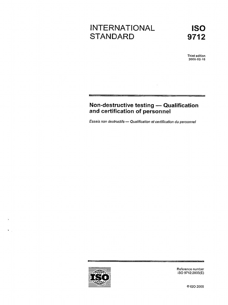 En Iso 9712 | PDF