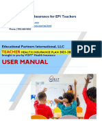 Epi Teacher - Visit Health Insurance Plan User Manual 2021-2022