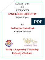 Engineering Chemistry: Lubricants