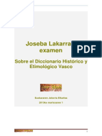 Joseba Lakarra A Examen