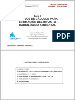 Códigos de cálculo para estimación del impacto radiológico ambiental