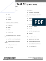 Listening Test 1B: (Units 1-2)