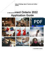 Reconnect Ontario 2022 Application Guide: Ministry of Heritage, Sport, Tourism and Culture Industries