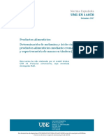 UNE-EN 16858-2017. Productos Alimenticios. Determinación de Melamina y Ácido Cianúrico.