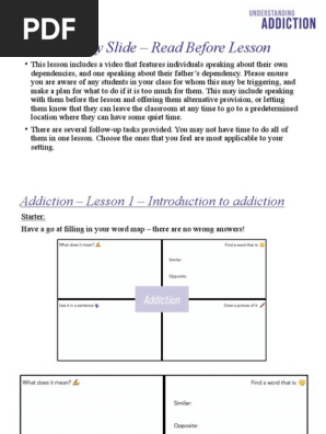 Addiction Lesson Plan 1