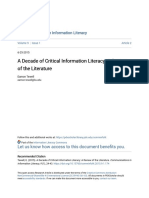 A Decade of Critical Information Literacy Review