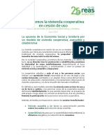 REAS Vivienda Impulsemos la vivienda cooperativa en cesión de uso