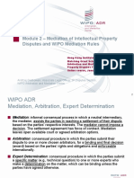 3 Module 2 Mediation of Intellectual Property Disputes and WIPO Mediation Rules