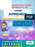 Criterios de Evaluacion de Aprendo en Casa