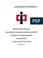 International Commercial Arbitration and PRC Arbitration Course Manual