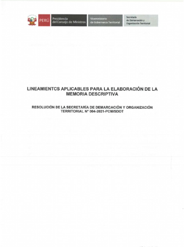 Lineamientos Rsdot #004-2021-Pcm-Sdot | PDF