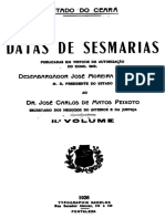 Datas de Sesmarias Do Ceará - Eusebio de Souza - Volume 11