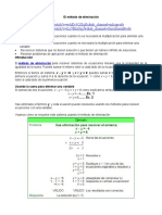 ECUACIONES LINEALES DE 1ER. GRADO CON 2 lNCOGNITAS. Método de Eliminación