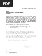 CARTA DE TÉRMINO DE CONTRATO POR PERIODO DE PRUEBA