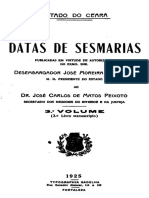 Datas de Sesmarias Do Ceará - Eusebio de Souza - Volume 3