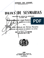 Datas de Sesmarias Do Ceará - Eusebio de Souza - Volume 8