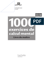 CLR 1000 Exercices de Calcul Mental CE2-CM - Livre Du Maitre