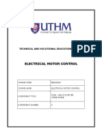 Electrical Motor Control: Technical and Vocational Education Faculty