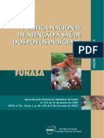 FUNASA - Política Nacional de Antenção À Saúde Dos Povos Indígenas